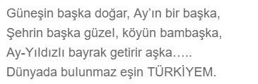 Bayrağım 7. Erkinlik Cevabı