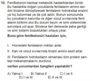 Mezun Biyoloji A Test 7 Soru-10
