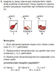 Mezun Biyoloji A Test 8 Soru-8