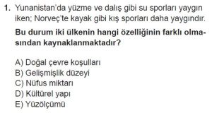 Mezun Coğrafya Test 1 Soru-1