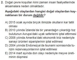 Mezun Coğrafya Test 1 Soru-2
