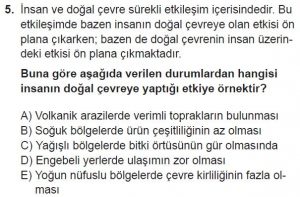 Mezun Coğrafya Test 1 Soru-5