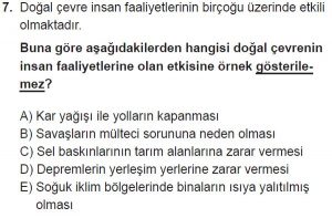 Mezun Coğrafya Test 1 Soru-7