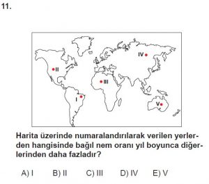 Mezun Coğrafya Test 11 Soru-11