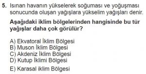Mezun Coğrafya Test 11 Soru-5