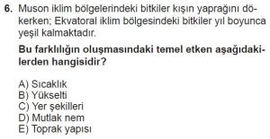 Mezun Coğrafya Test 12 Soru-6