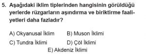 Mezun Coğrafya Test 15 Soru-5