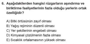 Mezun Coğrafya Test 15 Soru-6