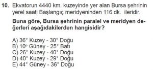 Mezun Coğrafya Test 2 Soru-10