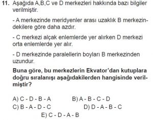 Mezun Coğrafya Test 4 Soru-11
