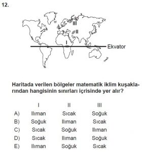 Mezun Coğrafya Test 4 Soru-12