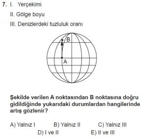 Mezun Coğrafya Test 4 Soru-7
