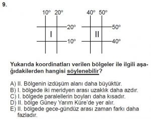 Mezun Coğrafya Test 4 Soru-9