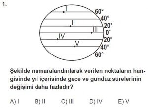 Mezun Coğrafya Test 5 Soru-1