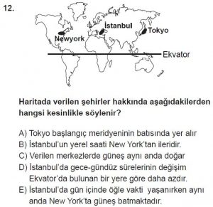 Mezun Coğrafya Test 5 Soru-12