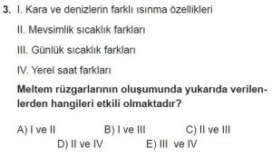 Mezun Coğrafya Test 5 Soru-3