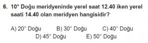 Mezun Coğrafya Test 5 Soru-6