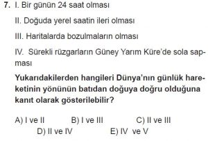 Mezun Coğrafya Test 5 Soru-7