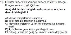 Mezun Coğrafya Test 6 Soru-10