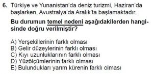 Mezun Coğrafya Test 7 Soru-6