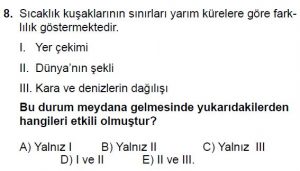 Mezun Coğrafya Test 7 Soru-8