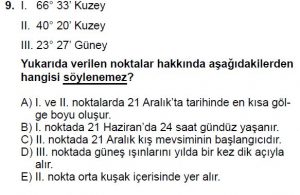 Mezun Coğrafya Test 7 Soru-9