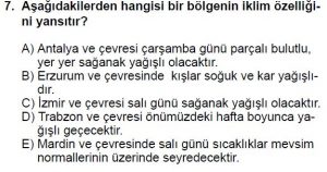 Mezun Coğrafya Test 8 Soru-7