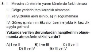 Mezun Coğrafya Test 8 Soru-8