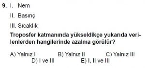 Mezun Coğrafya Test 8 Soru-9