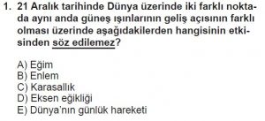 Mezun Coğrafya Test 9 Soru-1