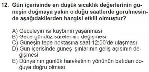Mezun Coğrafya Test 9 Soru-12