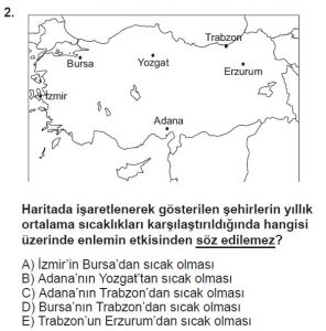 Mezun Coğrafya Test 9 Soru-2