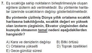 Mezun Coğrafya Test 9 Soru-7