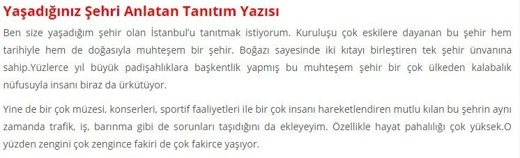 Yaşadığınız Şehri Anlatan Bir Tanıtım Yazısı