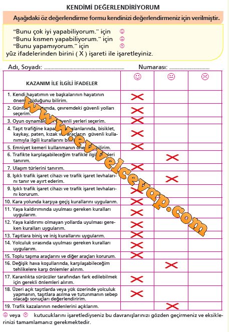 4 Sinif Dizin Yayincilik Trafik Guvenligi Calisma Kitabi Sayfa 59 Cevabi