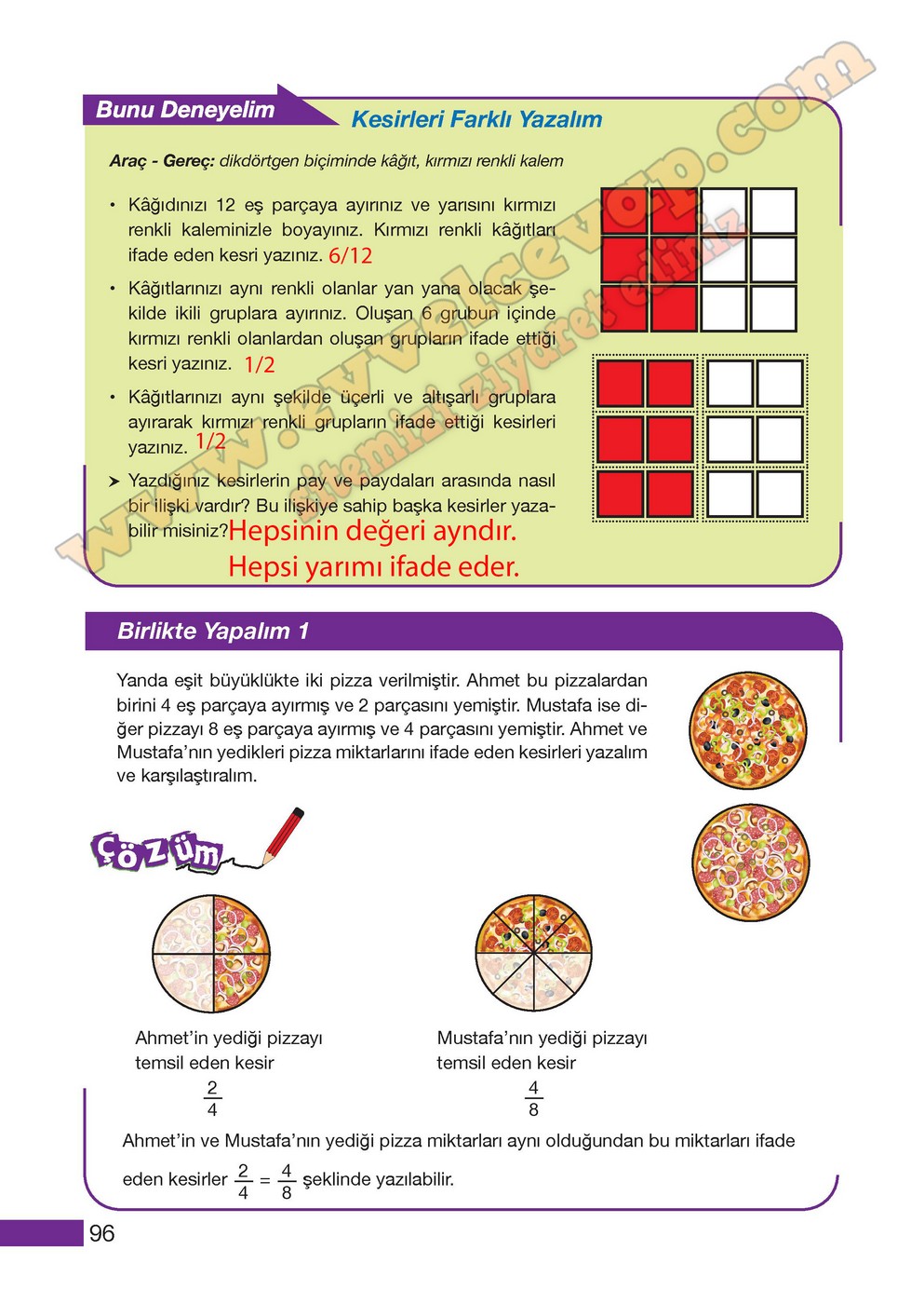5. Sınıf Meb Yayınları Matematik Ders Kitabı Sayfa 96 Cevapları