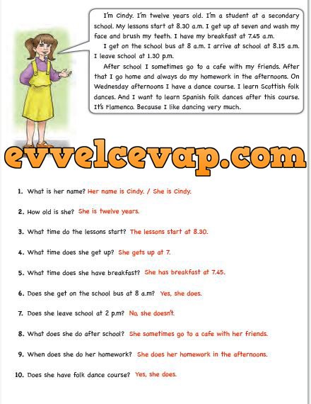 What time do the lessons start. She to do her homework the kids. Тексты present simple daily routine. Циферблат на английском языке. What`s the time.