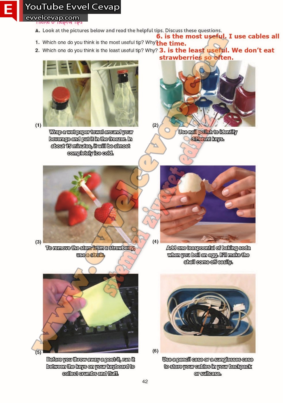 10 sinif gizem yayincilik ingilizce ogrenci calisma kitabi sayfa 42 cevabi