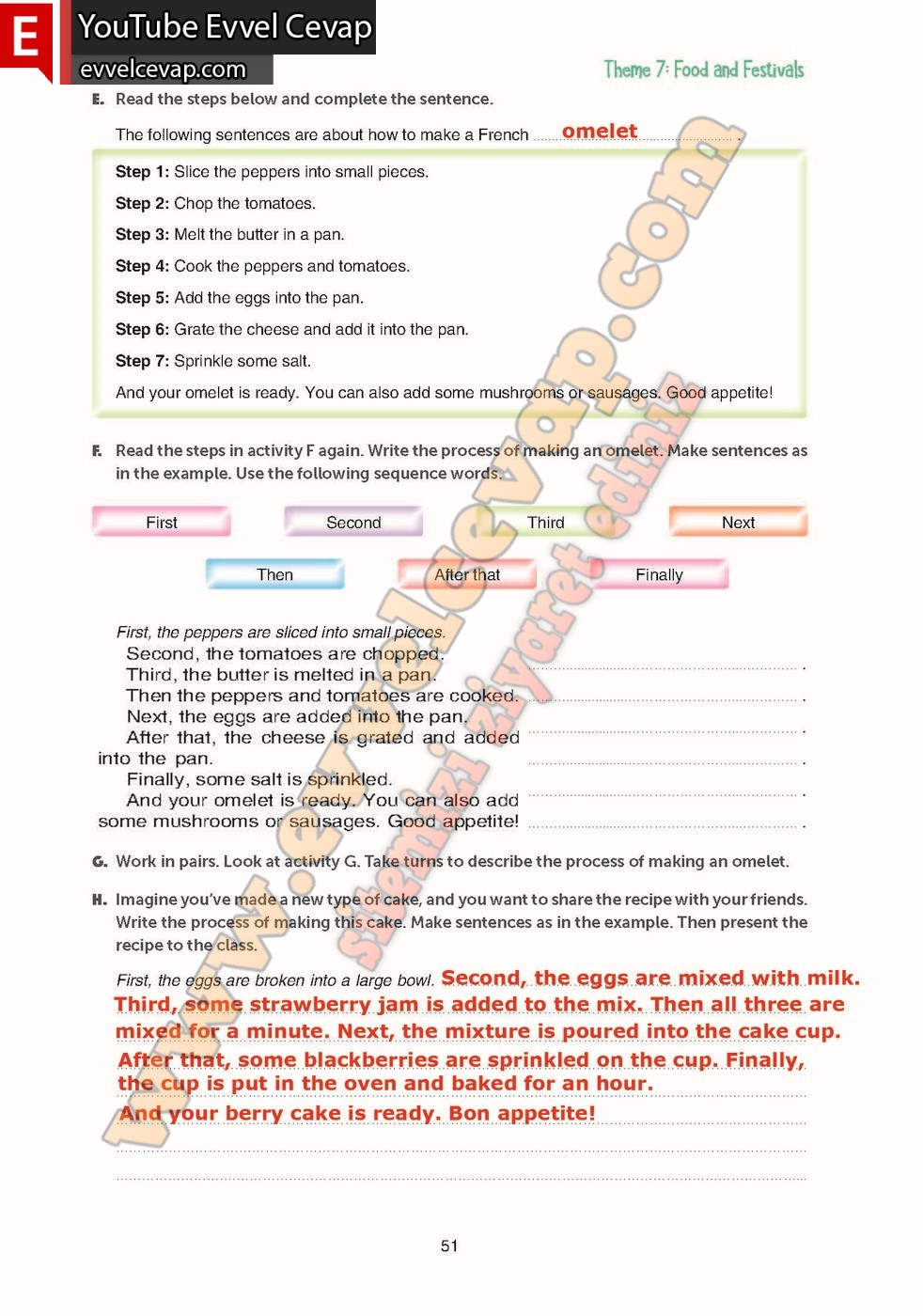 10 sinif gizem yayincilik ingilizce ogrenci calisma kitabi sayfa 51 cevabi