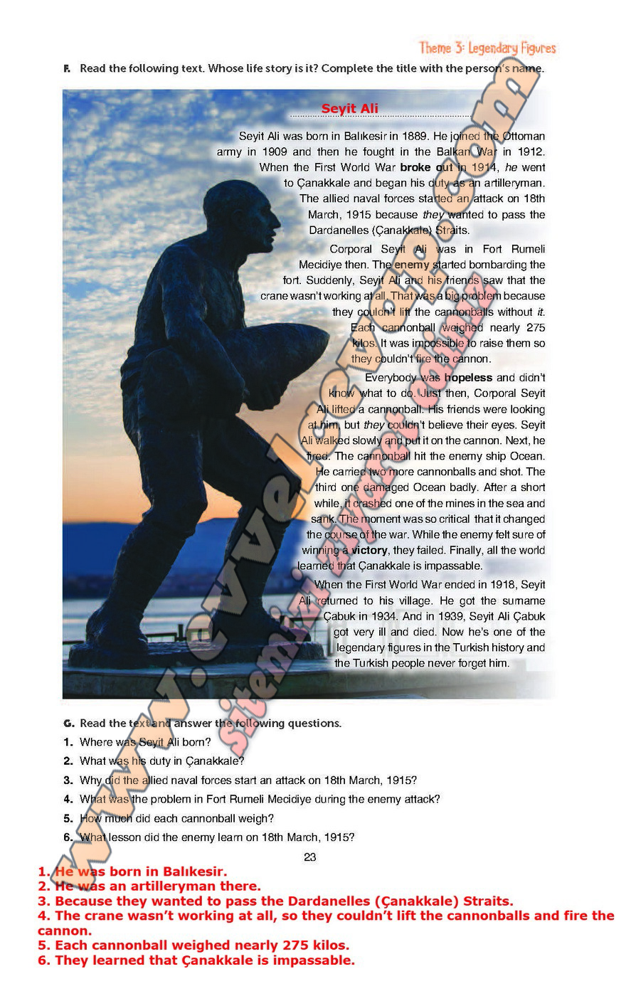 10 sinif gizem yayincilik ingilizce ogrenci calisma kitabi sayfa 23 cevabi