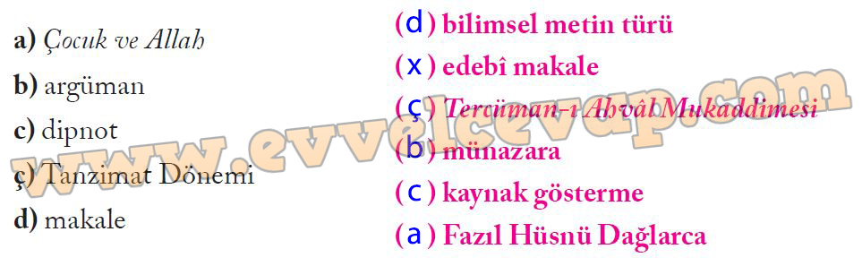10. Sınıf Meb Yayınları Türk Dili ve Edebiyatı Ders Kitabı Sayfa 145 Cevabı