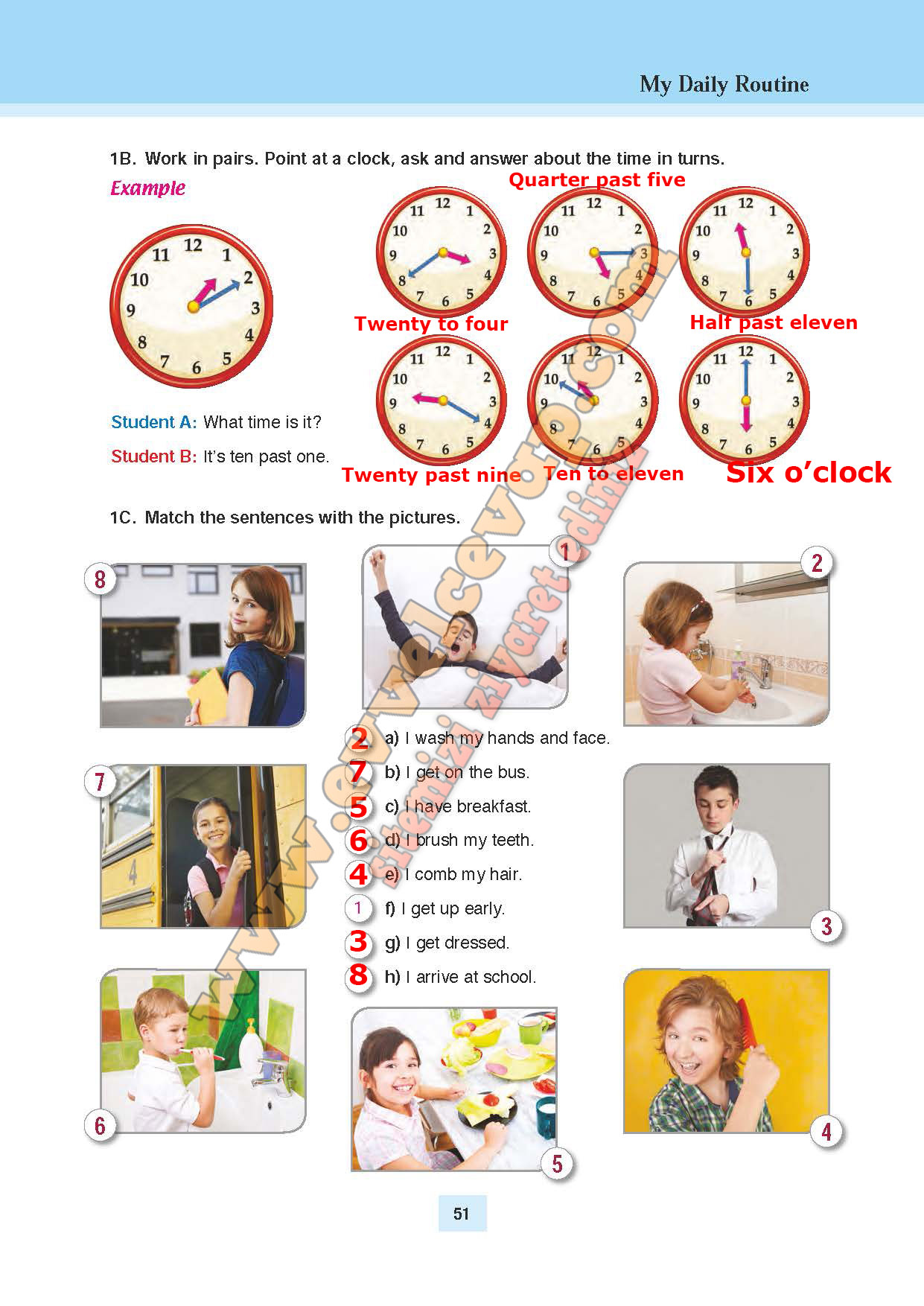 5. Sınıf İngilizce Ders Kitabı Özgün Yayınları Sayfa 51 Cevabı