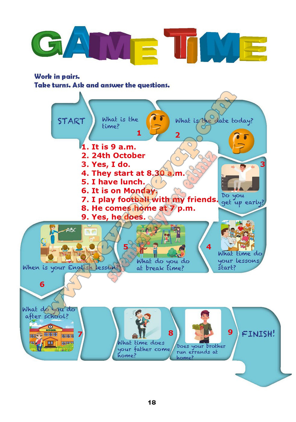 6. Sınıf Meb Yayınları İngilizce Kitabı Sayfa 18 Cevabı