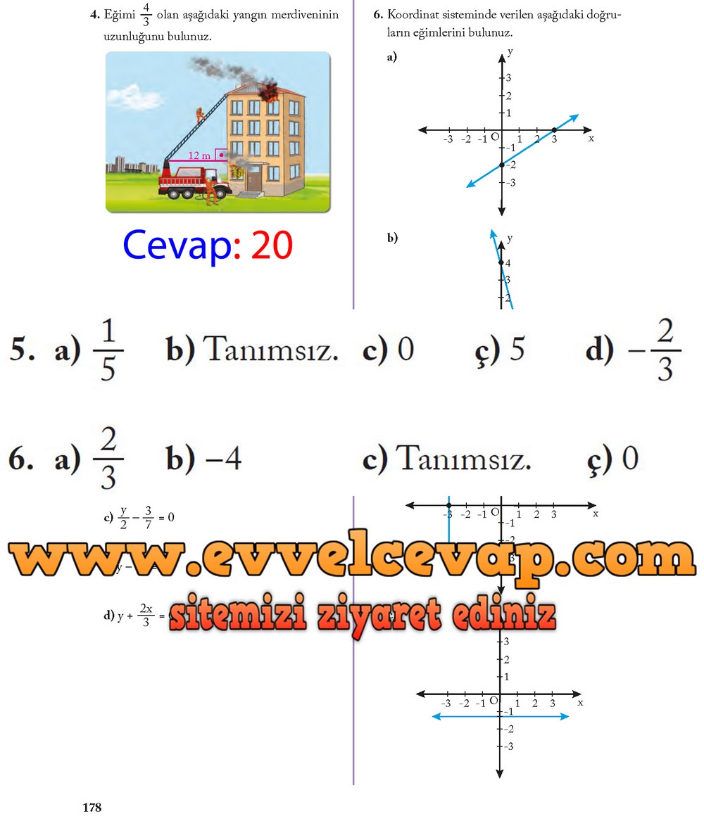8. Sınıf Ekoyay Yayıncılık Matematik Ders Kitabı Sayfa 178 Cevabı