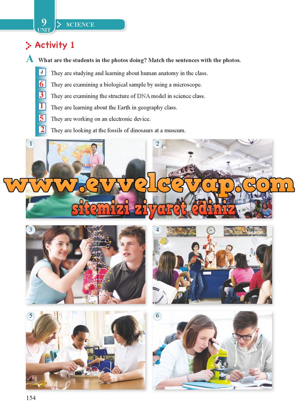 8. Sınıf Tutku Yayıncılık İngilizce Öğrenci Çalışma Kitabı Sayfa 154 Cevabı