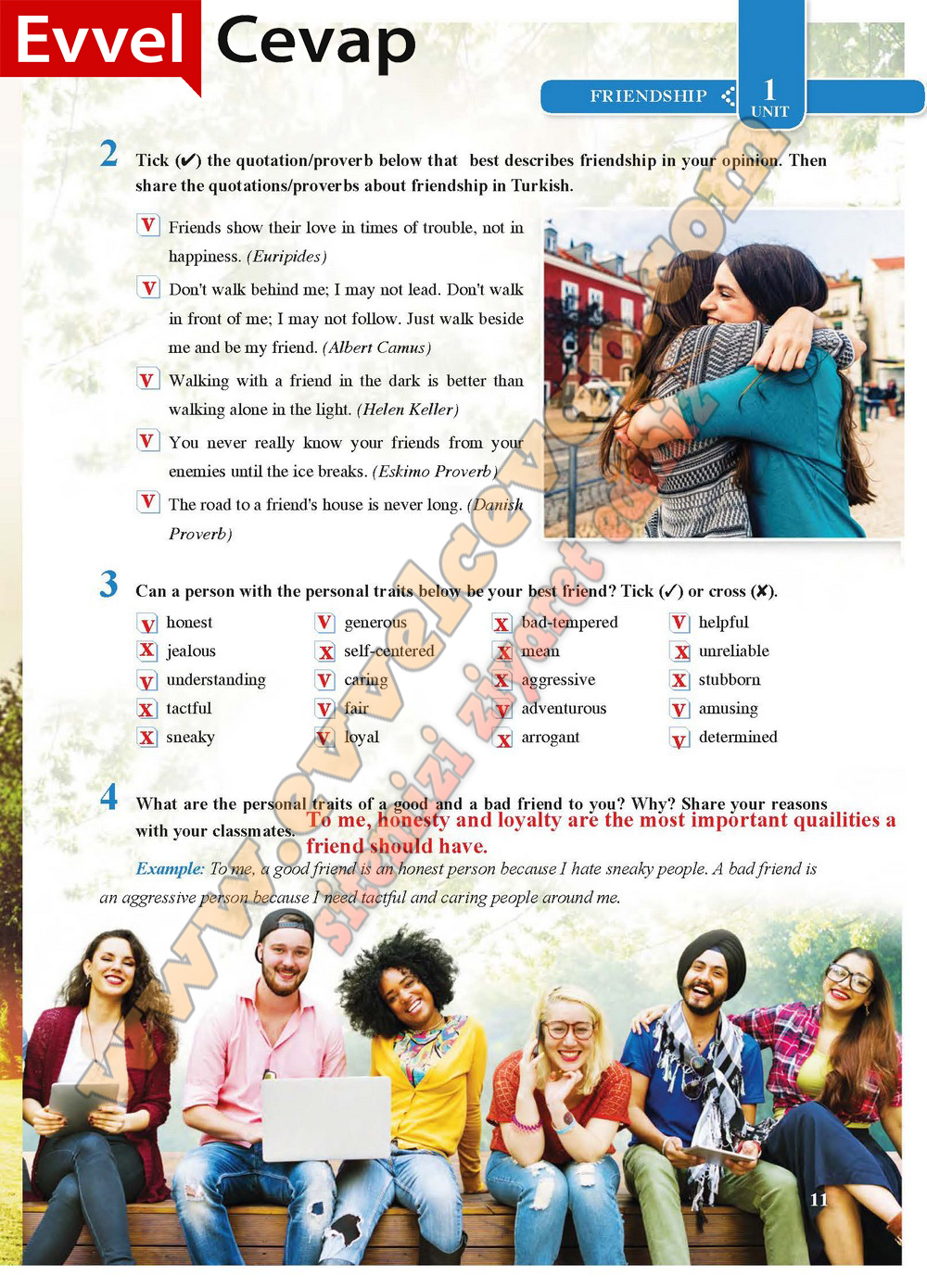 8. Sınıf Tutku Yayıncılık İngilizce Öğrenci Çalışma Kitabı Sayfa 11 Cevabı