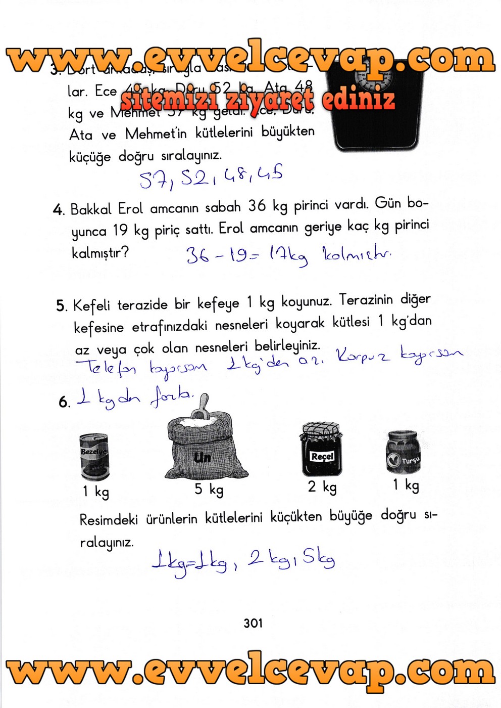 2. Sınıf Başak Yayınları Matematik Ders Kitabı Sayfa 301 Cevabı