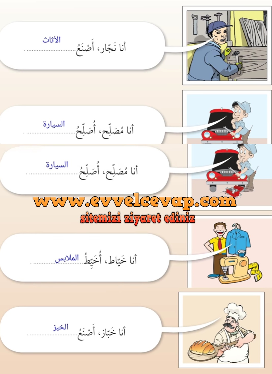 7. Sınıf Meb Yayınları Arapça Ders ve Çalışma Kitabı Sayfa 14 Cevabı