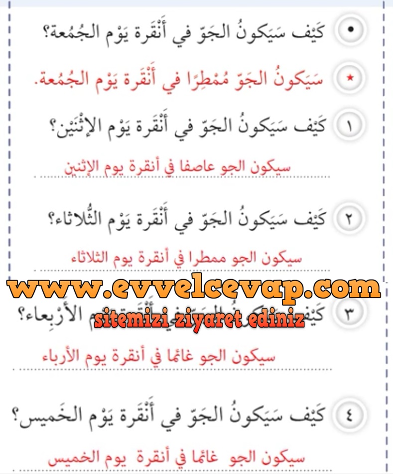 7. Sınıf Meb Yayınları Arapça Ders ve Çalışma Kitabı Sayfa 73 Cevabı