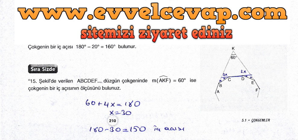 10. Sınıf Aydın Yayıncılık Matematik Ders Kitabı Sayfa 275 Cevabı